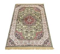 Pierre Tappeti Tappeto RUBINE 317 Keshan VERDE motivo persiano orientale stile classico tradizionale cm.140x190. Tappeto salotto, soggiorno, camera da letto, ingresso, corridoio.