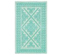 Pierre Tappeti Tappeto Sardo VERDE ACQUA 39x59 cm lavabile 100% cotone prodotto in Sardegna. Tappetino bagno cucina ingresso pratico morbido.