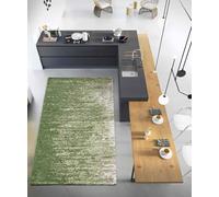 Pierre Tappeti Tappeto TAMIGI PISTACCHIO moderno contemporaneo pixel sfumati, passatoia cucina multiuso lavabile antiscivolo cm.55x240