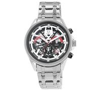 Pierrini Orologio cronografo da uomo - orologio da polso da uomo in acciaio inox con cronometro, data e visualizzazione 24 ore - orologio sportivo al quarzo con scatola regalo - orologio da uomo