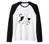 Pierrot e Gatto, da St. Paul di Aubrey Beardsley (1893) Maglia con Maniche Raglan