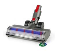 PIESSEONLINE - Spazzola Compatibile per Dyson Aspirapolvere V7, V8, V9, V10, V11 e V15 - Luci LED Integrate, Rotazione Fluida di 180 gradi - Rullo Morbido per una Pulizia Efficace Senza Graffi