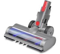 PIESSEONLINE - Spazzola Compatibile per Dyson Aspirapolvere V7, V8, V9, V10, V11 e V15 - Luci LED Integrate, Rotazione Fluida di 180 gradi - Rullo Morbido con Setole, Cattura Anche Polveri Sottili