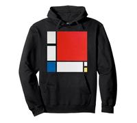 Piet Mondrian Composition with Red, Blue And Yellow Felpa con Cappuccio