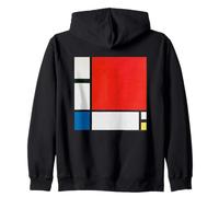 Piet Mondrian Composition with Red, Blue And Yellow Felpa con Cappuccio