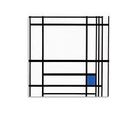 Piet Mondrian - Composizione con blu - Stampa artistica astratta su tela e stampa artistica da parete moderna per camera da letto di famiglia, 50 x 50 cm