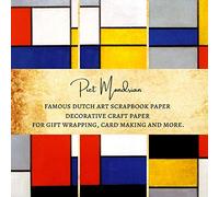 Piet Mondrian Famous Dutch Art Scrapbook Paper | Decorative Craft Paper for Gift Wrapping, Card Making and More: Premium Sheets for Scrapbooking Projects | Gift for Women