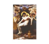 Pieta - Stampa artistica da parete su tela con stampa di William-Adolphe Bouguereau, per camera di ragazzi e ragazzi, senza cornice, 40 x 60 cm