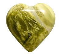Pietra a forma di cuore in cristallo serpentino - Pietra per massaggio tascabile per il naturale equilibrio dei chakra del corpo, guarigione Reiki e griglia di cristallo