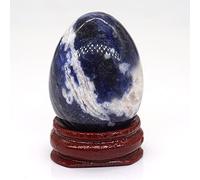 Pietra a forma di uovo Accessori for massaggi in barilotto di cristallo naturale Mead Stone Reki Home Decor Crystal Specimen (Color : Blue Sodalite)
