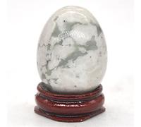Pietra a forma di uovo Accessori per massaggi con barile di cristallo naturale Pietra di idromele Reki Decorazioni per la casa Campione di pietra minerale (Giada cinese)