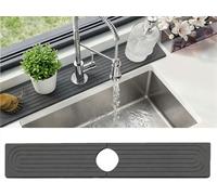 Pietra assorbente d'acqua per lavello, sottopentola in pietra per rubinetto, pietra asciugatutto da cucina, pietra di diatomea ad asciugatura rapida per vassoio da cucina e bagno (Grigio scuro, 60x10