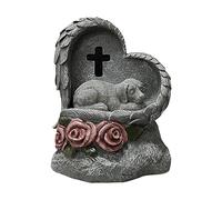 Pietra commemorativa per cani - Pietra tombale per animali domestici, pannello commemorativo per animali domestici ad energia solare | Statua di gatto addormentato per la decorazione del giardino