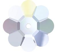 Pietra da Cucire in Cristallo GT Crystal Fiore mm 10 Crystal AB - 72PZ