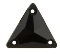 Pietra da Cucire in Cristallo GT Crystal Triangolo mm 16 Jet Hematite - 72PZ