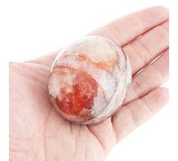 Pietra da Palmo di Quarzo Ematoide - 1 Pezzo Pietra Energetica da Tasca | Cristalli Lisci e Lucidati, Pietre da Palmo per Decorazione della Casa e Meditazione