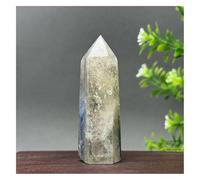 Pietra di Cristallo Bacchetta decorativa for la casa in quarzo obelisco blu naturale Collana con porta-pietre di cristallo(50g 67mm)