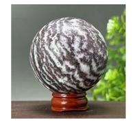 Pietra di Cristallo Base for decorazioni for la casa con sfera di fluorite viola naturale Collana con porta-pietre di cristallo(217g 52mm)