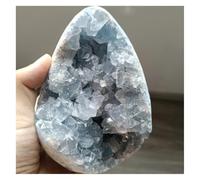 Pietra di Cristallo Campione minerale di cristallo di quarzo di geode di celestina blu naturale, decorazione for la casa Collana con porta-pietre di cristallo(1178g)