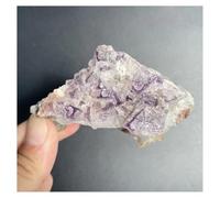 Pietra di Cristallo Cluster di cristalli di fluorite in pietra naturale, campione minerale, roccia di quarzo, decorazione for la casa Collana con porta-pietre di cristallo(96g)