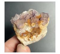 Pietra di Cristallo Cluster di cristalli di fluorite in pietra naturale, campione minerale, roccia di quarzo, decorazione for la casa Collana con porta-pietre di cristallo(63g)