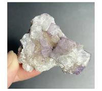 Pietra di Cristallo Cluster di cristalli di fluorite in pietra naturale, campione minerale, roccia di quarzo, decorazione for la casa Collana con porta-pietre di cristallo(76g)