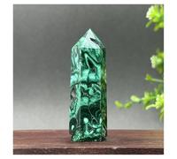 Pietra di Cristallo Colonna obelisco esagonale naturale, decorazione for la casa Collana con porta-pietre di cristallo(59g 63mm)