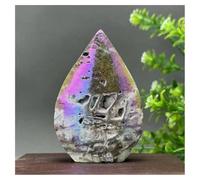 Pietra di Cristallo Decorazione for la casa con sfalerite a grappolo galvanizzata colorata minerale naturale Collana con porta-pietre di cristallo(165g 86mm)