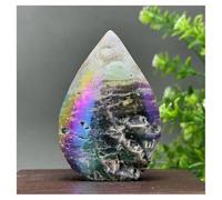 Pietra di Cristallo Decorazione for la casa con sfalerite a grappolo galvanizzata colorata minerale naturale Collana con porta-pietre di cristallo(154g 84mm)