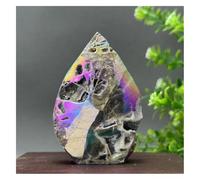 Pietra di Cristallo Decorazione for la casa con sfalerite a grappolo galvanizzata colorata minerale naturale Collana con porta-pietre di cristallo(148g 81mm)