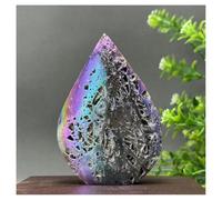 Pietra di Cristallo Decorazione for la casa con sfalerite a grappolo galvanizzata colorata minerale naturale Collana con porta-pietre di cristallo(156g 91mm)