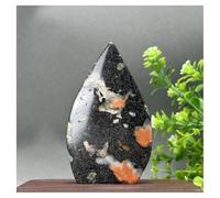 Pietra di Cristallo Decorazione for la casa minerale in quarzo torcia a forma libera naturale di giada Collana con porta-pietre di cristallo(112g 92mm)