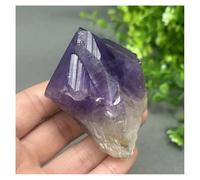 Pietra di Cristallo Esemplare di minerale viola di pietra originale di ametista naturale, decorazione for la casa Collana con porta-pietre di cristallo(105g)