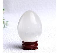 Pietra di cristallo Naturale di Selenite Palla di Uovo di Cristallo Grezzi Campione di Punto Pietra di Guarigione Cura Del Corpo Massaggio Strumento di 1 PZ Crystal Specimen (Color : Selenite Egg, S