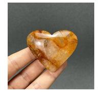 Pietra di Cristallo Ornamenti for la casa in cristallo naturale di quarzo a forma di cuore con colla rossa Collana con porta-pietre di cristallo(59g)