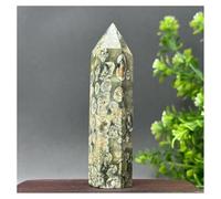 Pietra di Cristallo Ornamenti for la casa in quarzo minerale con punta a torre in diaspro naturale Collana con porta-pietre di cristallo(88g 98mm)