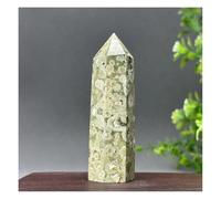 Pietra di Cristallo Ornamenti for la casa in quarzo minerale con punta a torre in diaspro naturale Collana con porta-pietre di cristallo(56g 78mm)