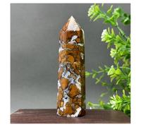 Pietra di Cristallo Ornamento for la casa in agata gialla naturale con obelisco Collana con porta-pietre di cristallo(89g 92mm)