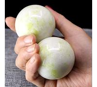 Pietra di cristallo Piccole sfere di cristallo Pietra preziosa naturale Palla Fitness Pallamano Quarzo Sfera Mano Polso Esercizio Terapia di massaggio Pietra curativa 1 paio Crystal Specimen (Color :
