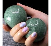 Pietra di cristallo Piccole sfere di cristallo Pietra preziosa naturale Palla Fitness Pallamano Quarzo Sfera Mano Polso Esercizio Terapia di massaggio Pietra curativa 1 paio raccolta domiciliare (Col