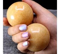 Pietra di cristallo Piccole sfere di cristallo Pietra preziosa naturale Palla Fitness Pallamano Quarzo Sfera Mano Polso Esercizio Terapia di massaggio Pietra curativa 1 paio raccolta domiciliare (Col