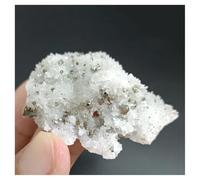 Pietra di Cristallo Pietra naturale Pirite Cristallo bianco Quarzo trasparente Cluster Campione minerale Roccia Decorazione for la casa Collana con porta-pietre di cristallo(16g)