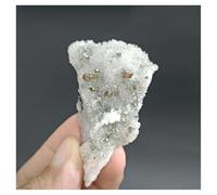 Pietra di Cristallo Pietra naturale Pirite Cristallo bianco Quarzo trasparente Cluster Campione minerale Roccia Decorazione for la casa Collana con porta-pietre di cristallo(25g)