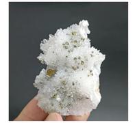 Pietra di Cristallo Pietra naturale Pirite Cristallo bianco Quarzo trasparente Cluster Campione minerale Roccia Decorazione for la casa Collana con porta-pietre di cristallo(46g)