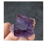 Pietra di Cristallo Pietre e cristalli minerali naturali a grappolo viola, decorazioni for la casa Collana con porta-pietre di cristallo(22g)