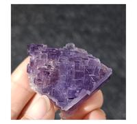 Pietra di Cristallo Pietre e cristalli minerali naturali a grappolo viola, decorazioni for la casa Collana con porta-pietre di cristallo(38g)