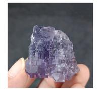 Pietra di Cristallo Pietre e cristalli minerali naturali a grappolo viola, decorazioni for la casa Collana con porta-pietre di cristallo(54g)