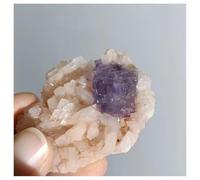 Pietra di Cristallo Pietre e cristalli minerali naturali a grappolo viola, decorazioni for la casa Collana con porta-pietre di cristallo(31g)