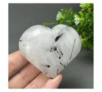 Pietra di Cristallo Quarzo energetico a forma di cuore in tormalina nera naturale for arredamento della casa Collana con porta-pietre di cristallo(105g)