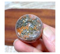 Pietra di Cristallo Sfera di pirite di cristallo naturale lucidata, decorazioni for la casa Collana con porta-pietre di cristallo(60g)
